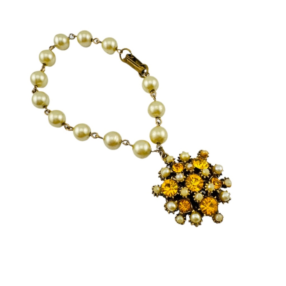 Coro Topaz Rhinestone Bracelet - Picture 2 of 8